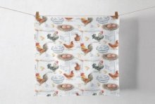 Ambiente Keukendoek Chicken Farm 50x70cm 100% Katoen