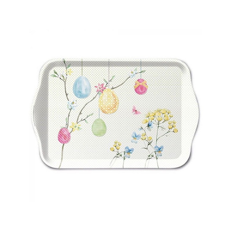 Plateau Ambiente Mélamine Oeufs Suspendus 13x21cm