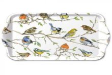 Ambiente Dienblad Melamine Birds Meeting 13x21cm