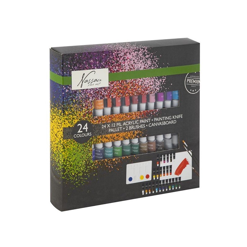 Grafix Classic ensemble de peinture acrylique 24 pièces 12ml