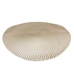 Set de table plastique rond Ø40cm doré mat