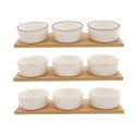 Set de 3 plats sur étagère bambou 9x6x33cm