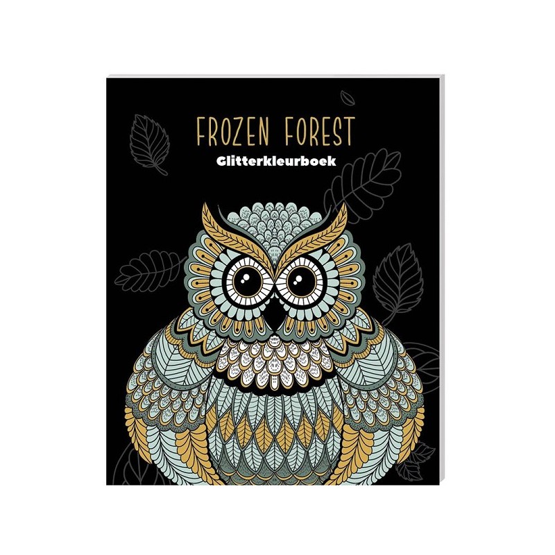 Glitterkleurboek - Ulitmate Black Edition - Frozen Forest