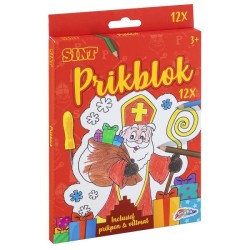 Sinterklaas Prikpad 12 cartes à piquer 15x20 cm