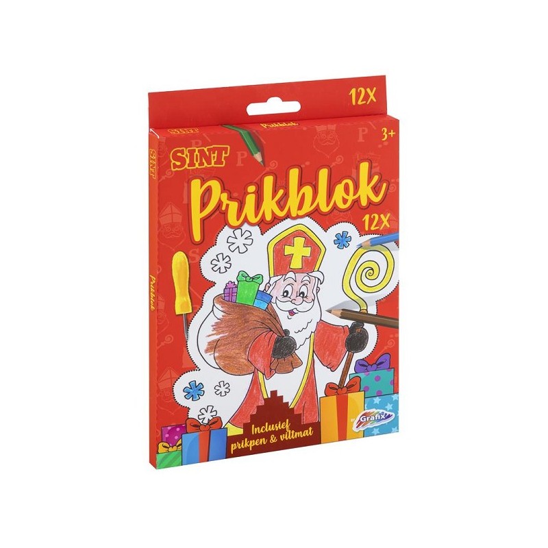 Sinterklaas Prikblok 12 prikkaarten 15x20 cm