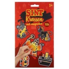 Aimants Sinterklaas scratch 8 pièces sur blister