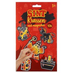 Sinterklaas Magneten krassen 8 stuks op blister