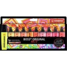 Stabilo Boss Original Arty highlighters in kartonnen etui met 10 kleuren - warm colors