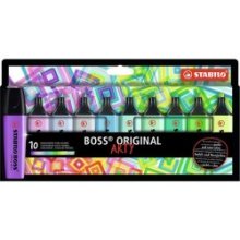 Stabilo Boss Original Arty highlighters in kartonnen etui met 10 kleuren - cool colors