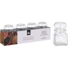 Pot de conservation en verre 120ml lot de 4 pièces