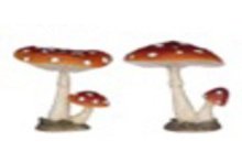 Beeld  2 Paddenstoelen in 1 ( klein en groot ) - h10cm