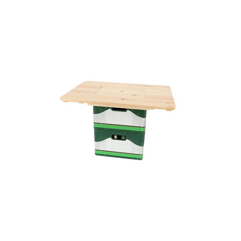Esschert Design Bierkrat tafel blank hout 57,7x78xh7,5cm