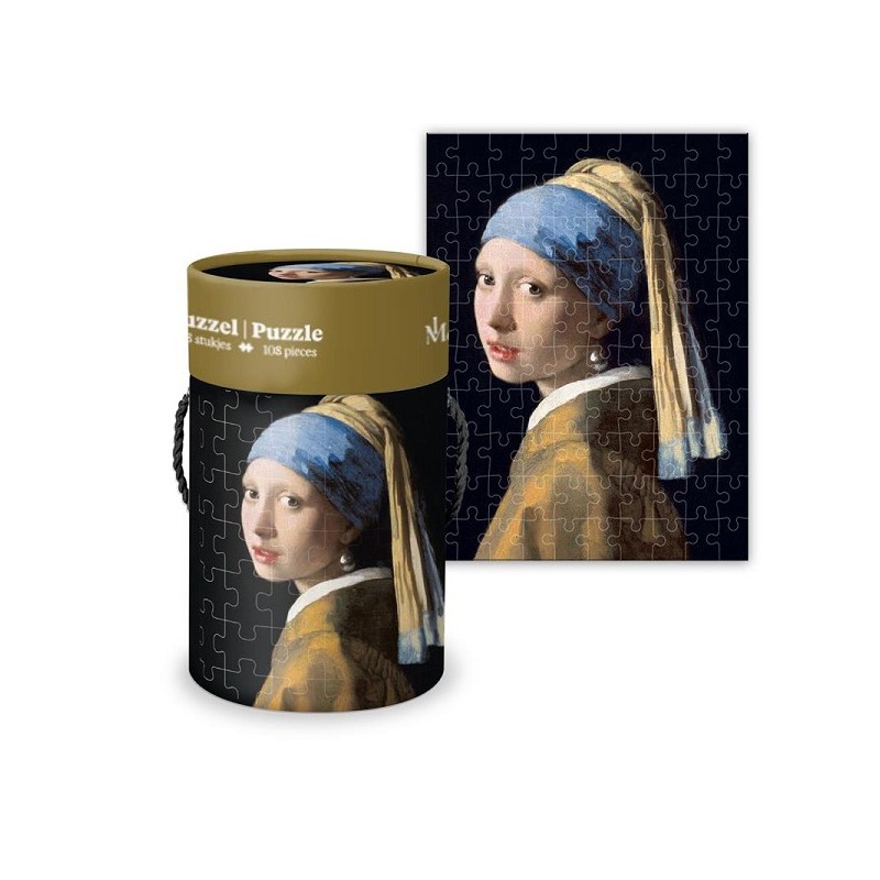 Puzzel in koker Vermeer Meisje met de Parel 108 stukjes