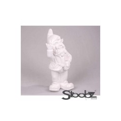 Stoobz Polystone statue nain f*ck you blanc 20cm