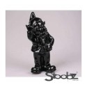 Stoobz Polystone  beeld kabouter f*ck you zwart 20cm