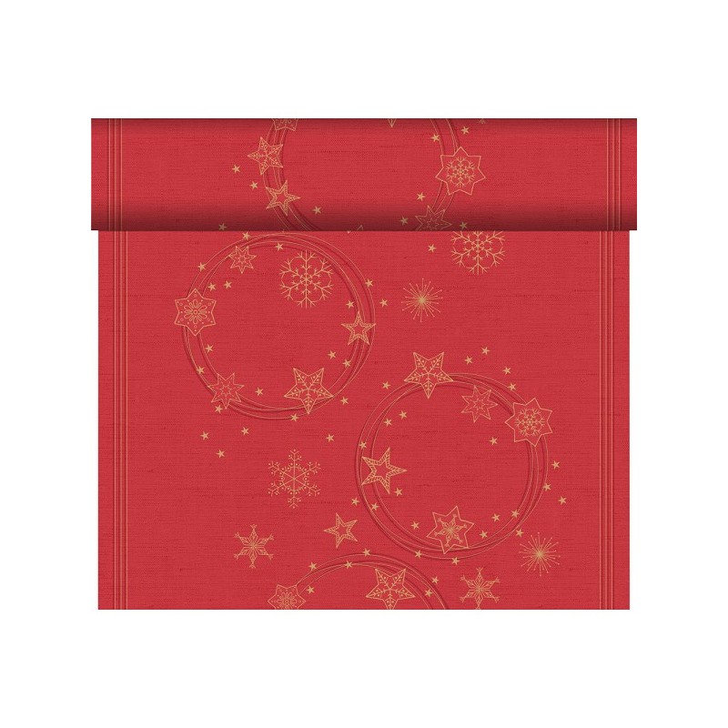 Duni 3-in-1 Xmas Star Shine Red 40x480cm