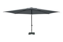 Parasol MYKANOS PUSH-UP rond 250 cm avec fonction inclinable 100%poly GRIS