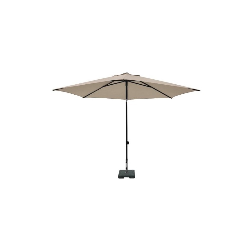 Parasol MYKANOS PUSH-UP rond 250 cm avec fonction inclinable 100%poly Ecru