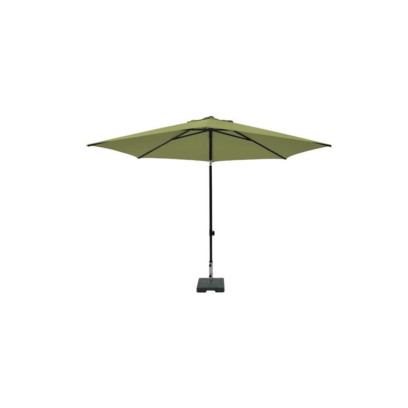 Parasol MYKANOS PUSH-UP rond 250cm met tilt-functie 100%pol Sage Green