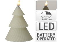 LED kaars kerstboom 11cm ivoor