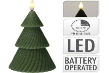 LED kaars kerstboom 15cm groen