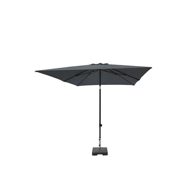 Parasol MORAIRA PUSH-UP carré 230x230cm avec fonction inclinaison gris