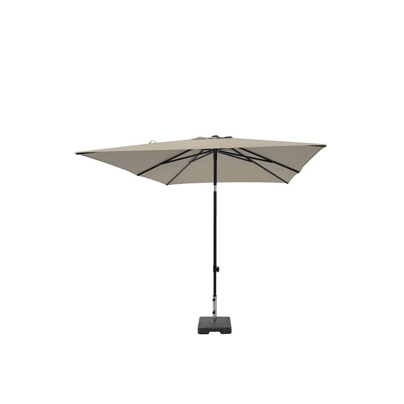 Parasol MORAIRA PUSH-UP carré 230x230cm avec fonction inclinaison écru