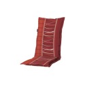 Madison Coussin de terrasse haut 50x123 coton/poly Lignes rouge brique