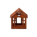 HBX natural living Theelichthouder huisje Domek 12,5x10xh13cm roest