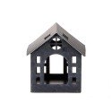 HBX natural living Deco huisje Domek 12,5x10xh13cm mat zwart