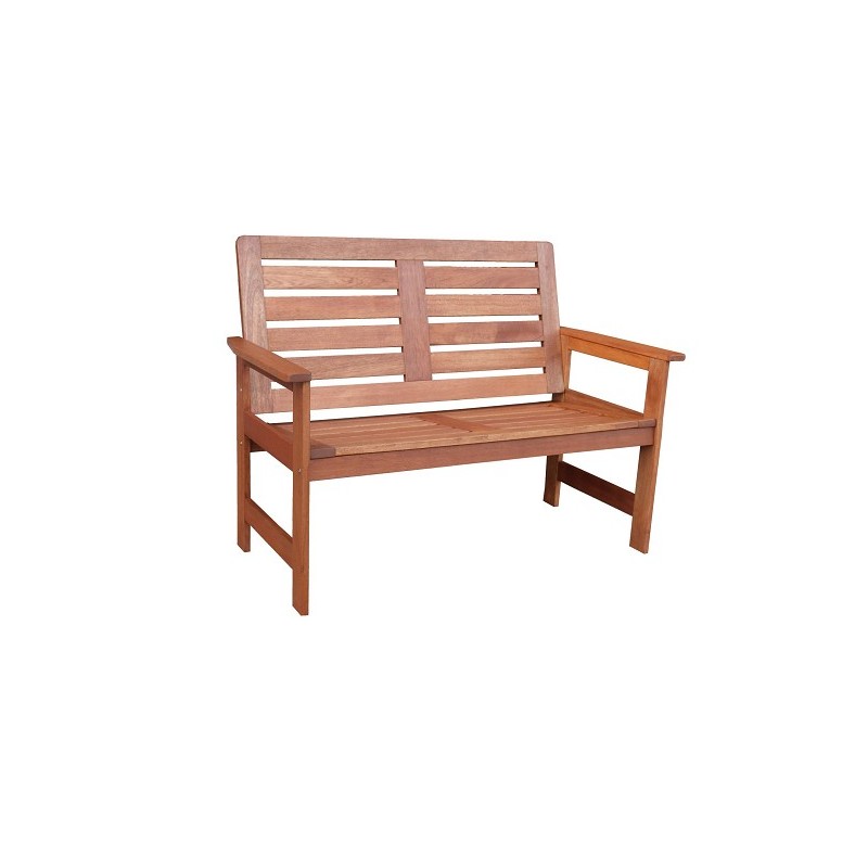 Banc de jardin Vera 2 places bois dur 120x62xh89cm