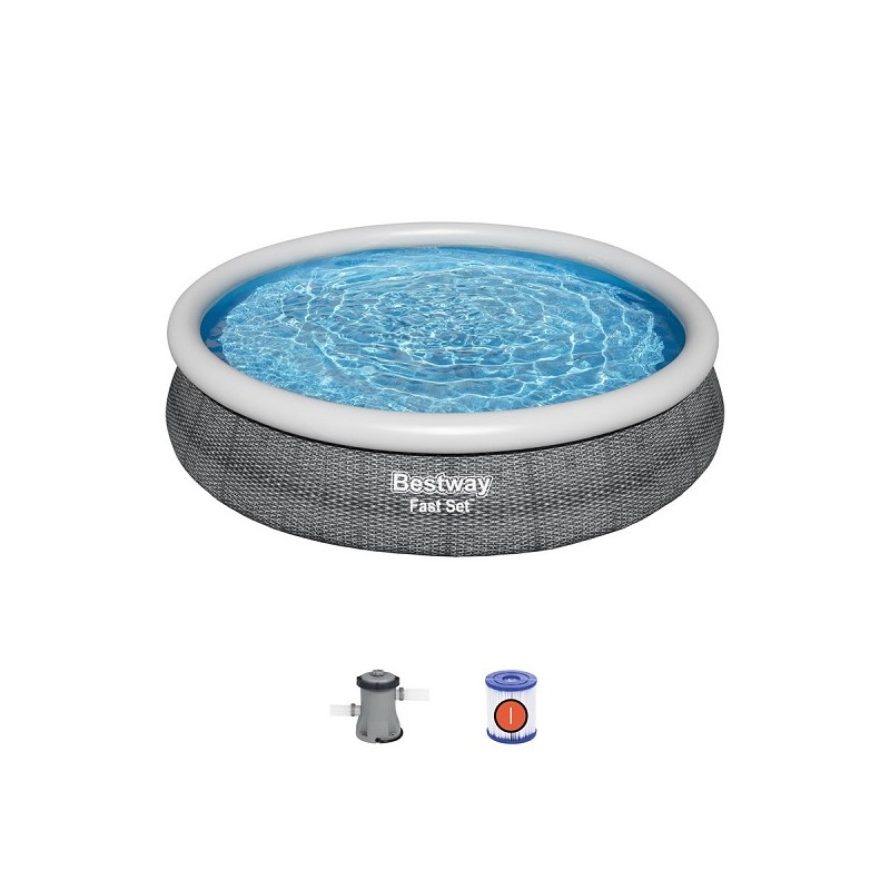 Piscine Bestway FastSet 366x76cm avec pompe à filtre