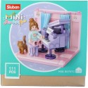 Sluban  Mini Handcraft  Studeerkamer Muziekkamer 111pc