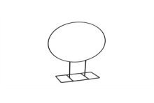 HBX natural living bloemschik ring op standaard Hula Hoop Ø38x12xh50cm zwart metaal