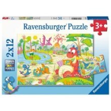 Ravensburger Puzzle dinosaures préférés 2x12 pièces