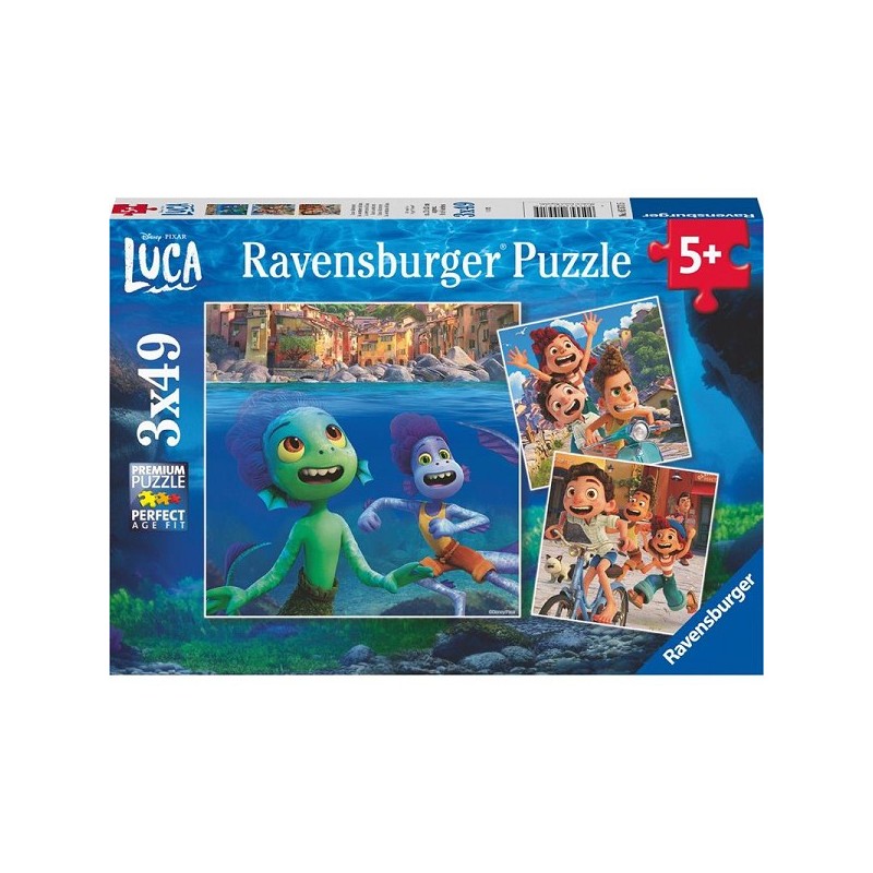 Ravensburger Disney Pixar Luca: Luca's avonturen puzzel 3x49 stukjes
