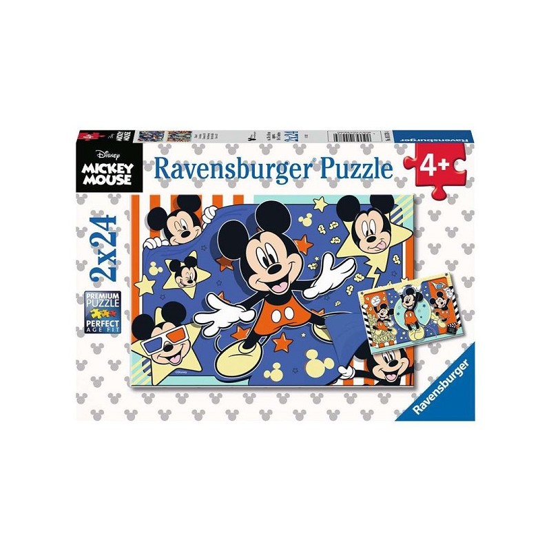 Ravensburger DMM: Mickey Mouse in de bioscoop puzzel 2x24 stukjes