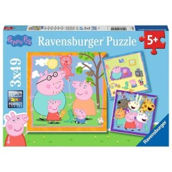 Ravensburger PP : Puzzle Famille et amis de Peppa Pig 3x49 pièces