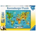 Ravensburger Puzzle carte du monde des animaux 150 pièces