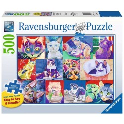 Ravensburger Hello kitties Puzzle de 500 pièces extra larges