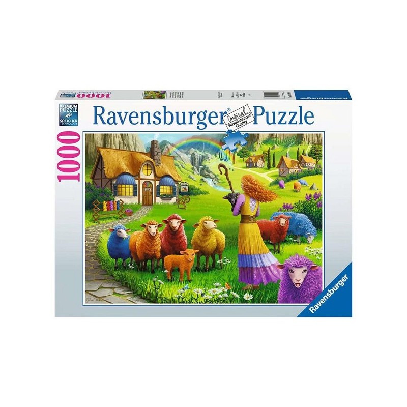 Ravensburger De kleurrijke wolwinkel puzzel 1000 stukjes