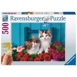 Ravensburger Puzzle Chatons et roses 500 pièces