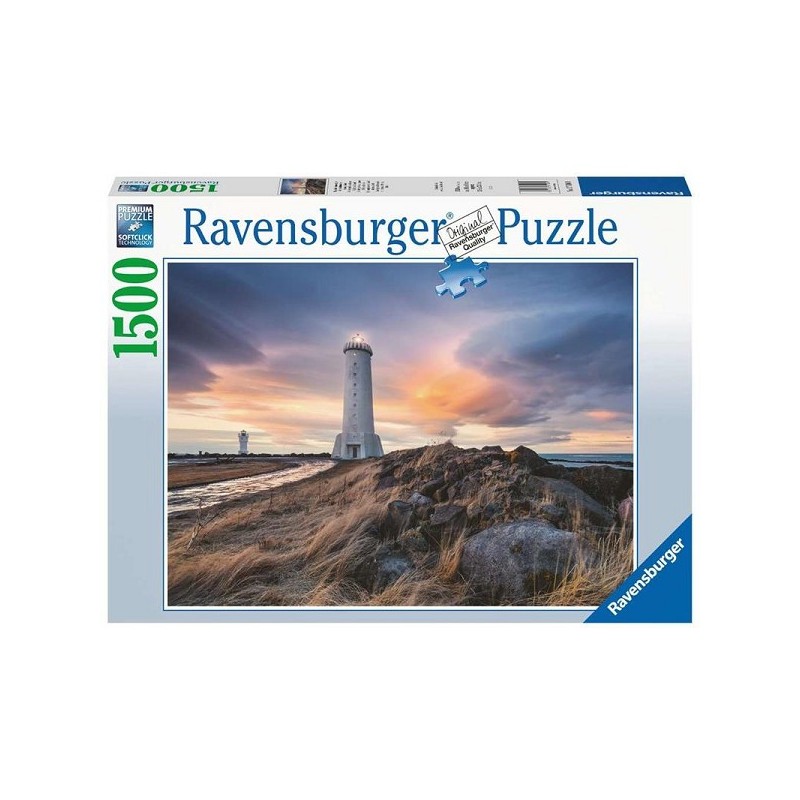 Ravensburger Prachtige lucht boven de vuurtoren van Akranes, Ijsland puzzel 1500 stukjes