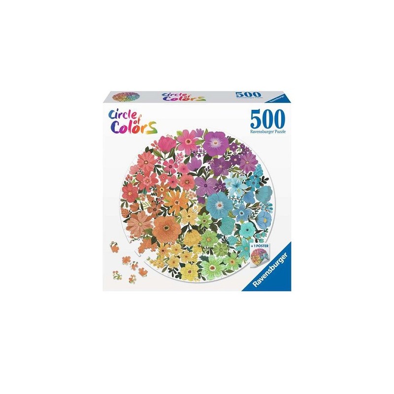 Ravensburger Puzzle Cercle de couleurs - Fleurs 500 pièces