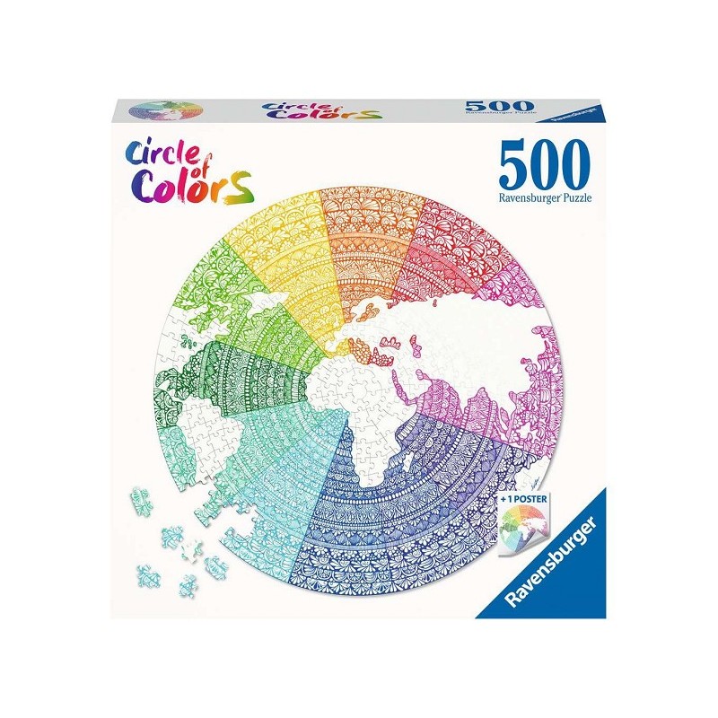 Ravensburger Puzzle Cercle de couleurs - Mandala 500 pièces