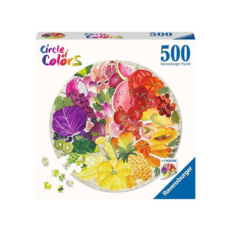 Ravensburger Circle of colors puzzel - Fruits & Vegetables 500 stukjes