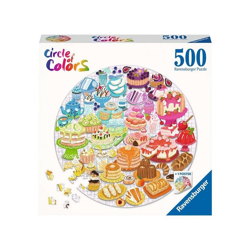 Ravensburger Puzzle Cercle de couleurs - Desserts/pâtisseries 500 pièces