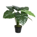 Decoris Kunstplant Taro in pot kunststof 8 bladeren 69x69x52cm groen