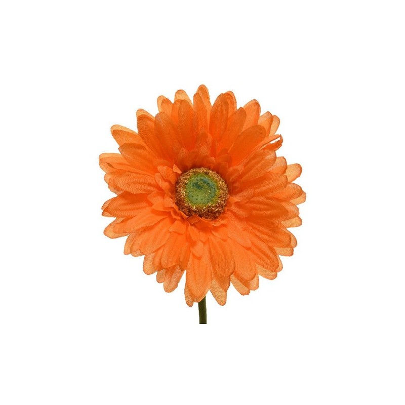 Decoris Kunstbloem Gerbera polyester dia.10x50cm oranje