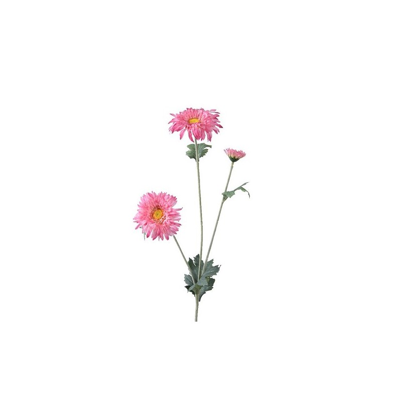 Decoris Kunstbloem Madeliefje 3 bloemen 5x5x68cm roze